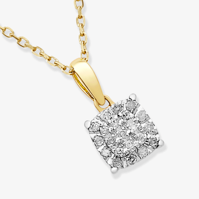 Diamond Necklace 1/10 ct tw 10K Yellow Gold 18