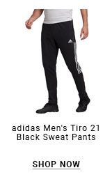 adidas Men's Tiro 21 Black Sweat Pants