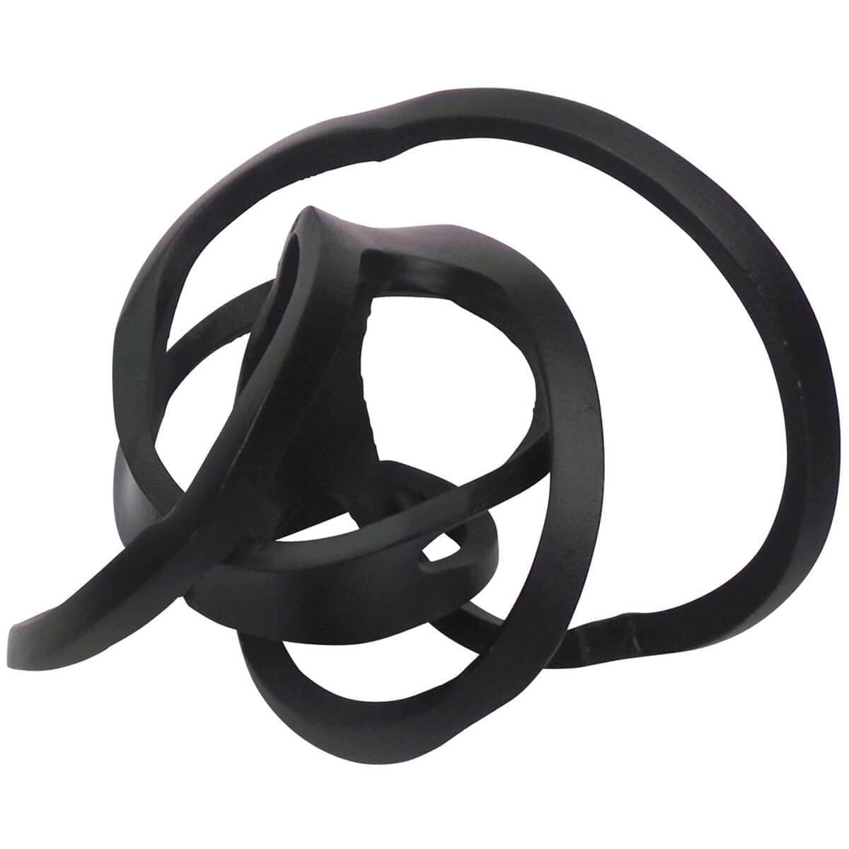 Image of Metal Knotted Orb, Black