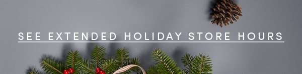 SEE EXTENDED HOLIDAY STORE HOURS