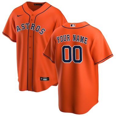 Houston Astros Nike Alternate 2020 Replica Custom Jersey - Orange