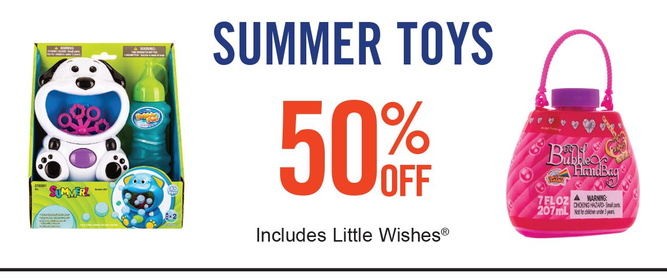 50% Off Summer Toys