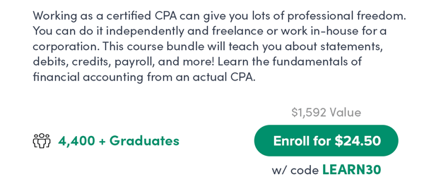 The Ultimate Financial Accounting & CPA Certification Training Bundle | Enroll For $24.50 With Code LEARN30