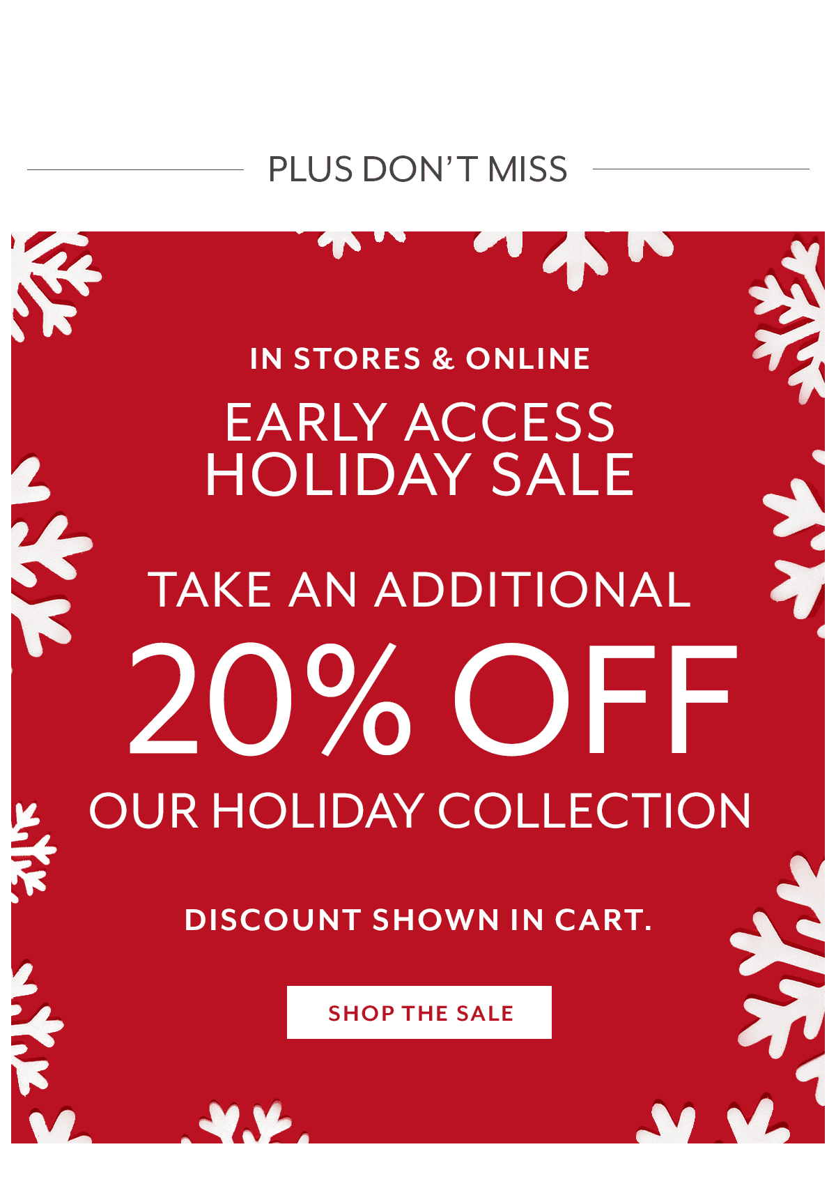 Early Access Holiday Sale