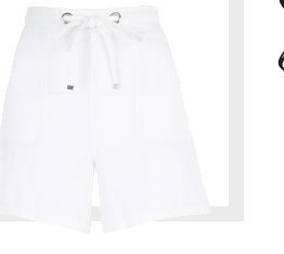 White linen shorts