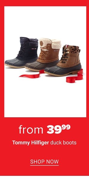 Tommy Hilfiger Duck Boots from 39.99. Shop Now.