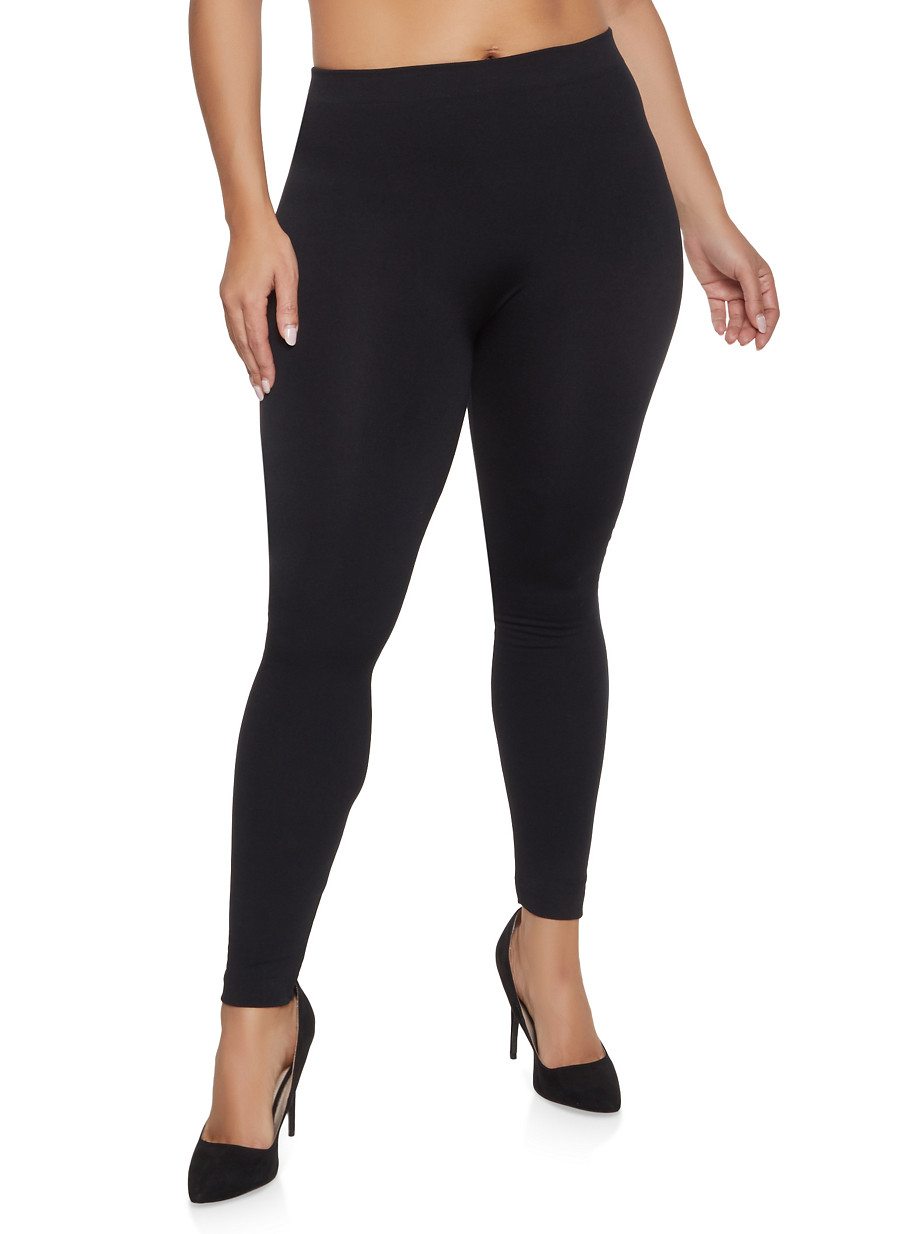 Plus Size Solid Leggings