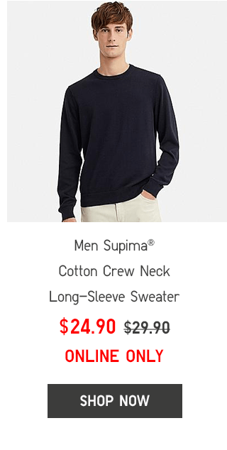 NEN SUPIMA COTTON CREW NECK LONG-SLEEVE SWEATER $24.90 - SHOP NOW