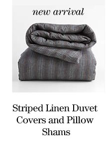 Striped Linen Duvet Covers and Pillow Shams