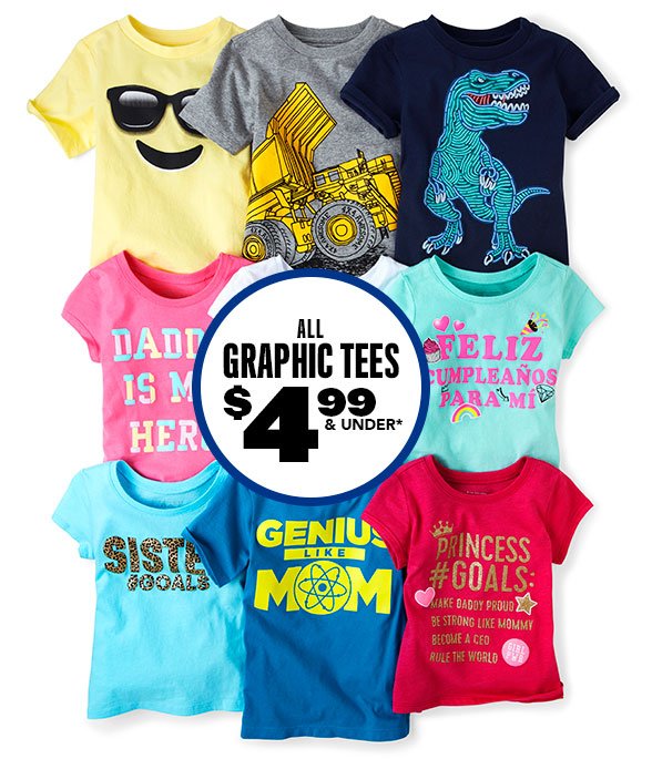 All Graphic Tees $4.99 & Under