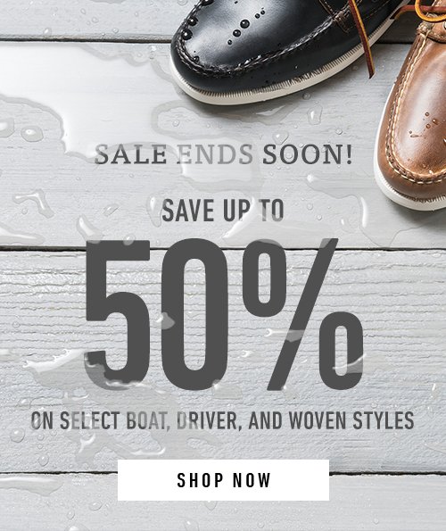 Sale ends soon. Save up to 50% on select Boat, Driver, and Woven Styles.