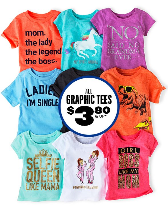 All Graphic Tees $3.80 & Up