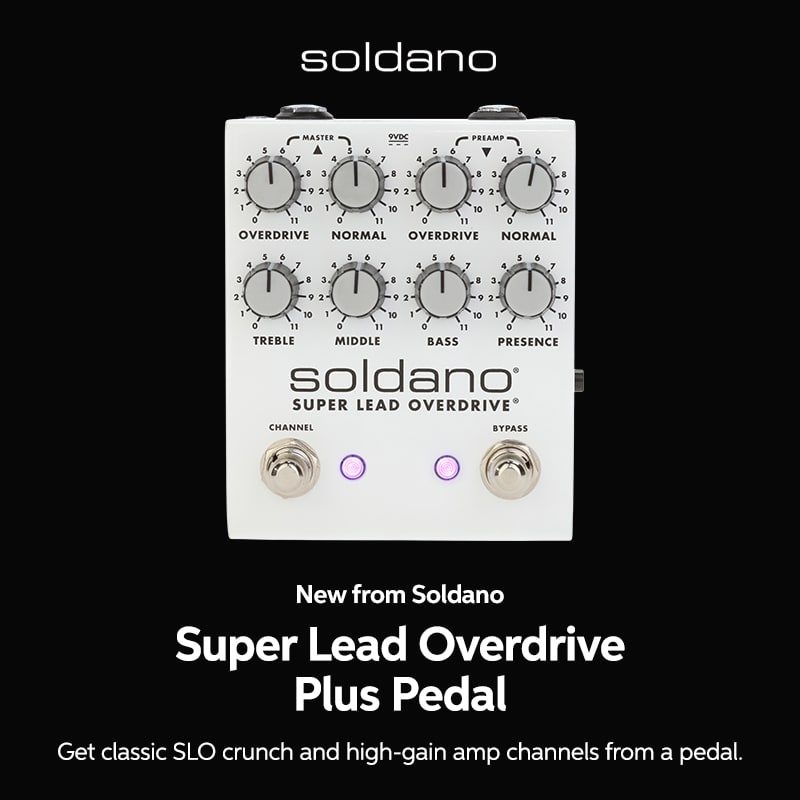 New from Soldano. Super Lead Overdrive Plus Pedal.