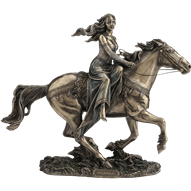 Bronze Rhiannon on Horseback Statue