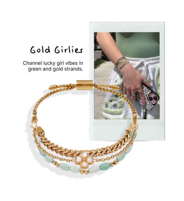 Four-Leaf Clover Stranded Bracelet Set| Shop Now