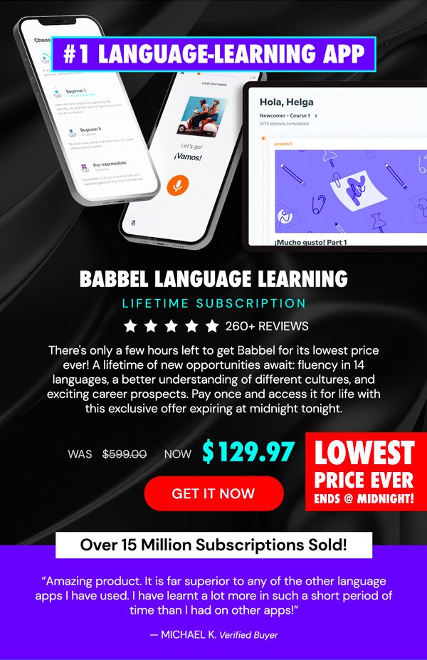 Babbel Language Learning: Lifetime Subscription (All Languages)