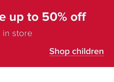 Shop children's mid-season sale