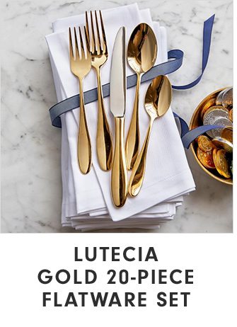 LUTECIA GOLD 20-PIECE FLATWARE SET
