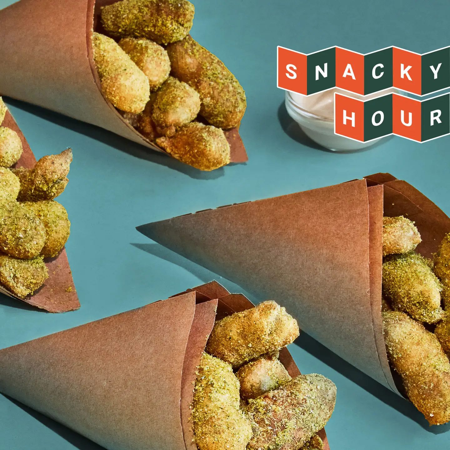 Fried Cornichons with Hot Mustard