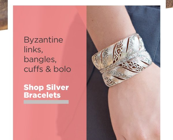 Shop silver bracelets.
