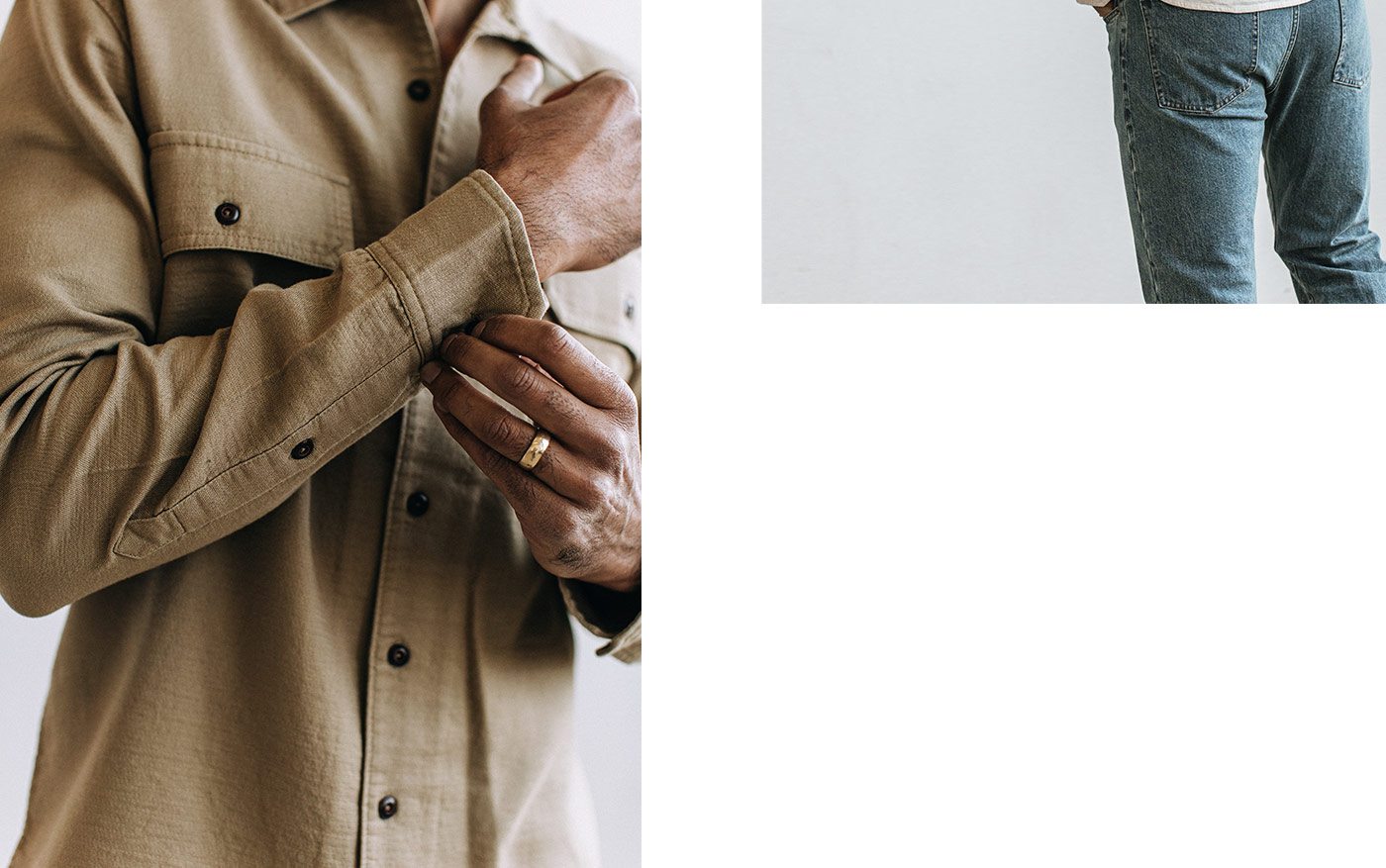 The Corso in Khaki Double Cloth