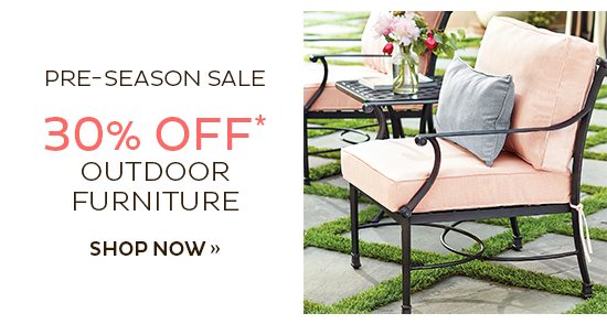 Pre-Season Sale | 30% Off Outdoor Furniture