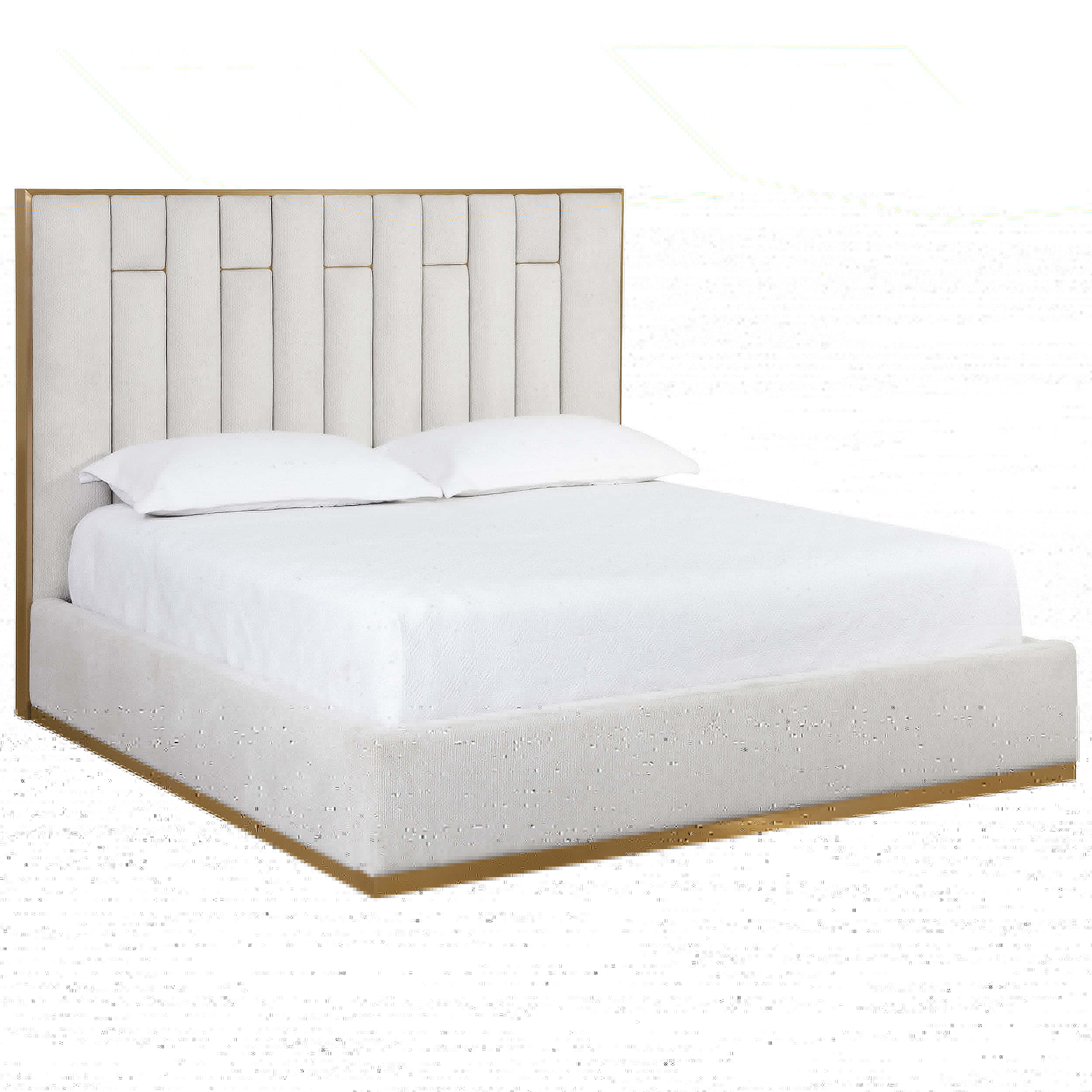 Image of Nemu King Bed, Rhea Light Barley