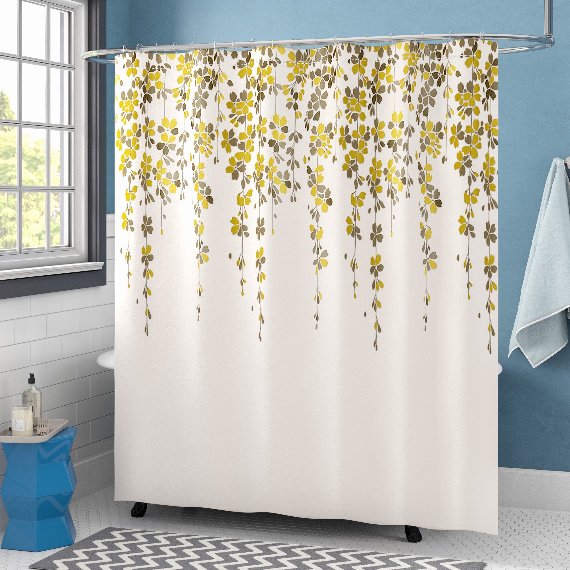 Anatoli Floral Single Shower Curtain