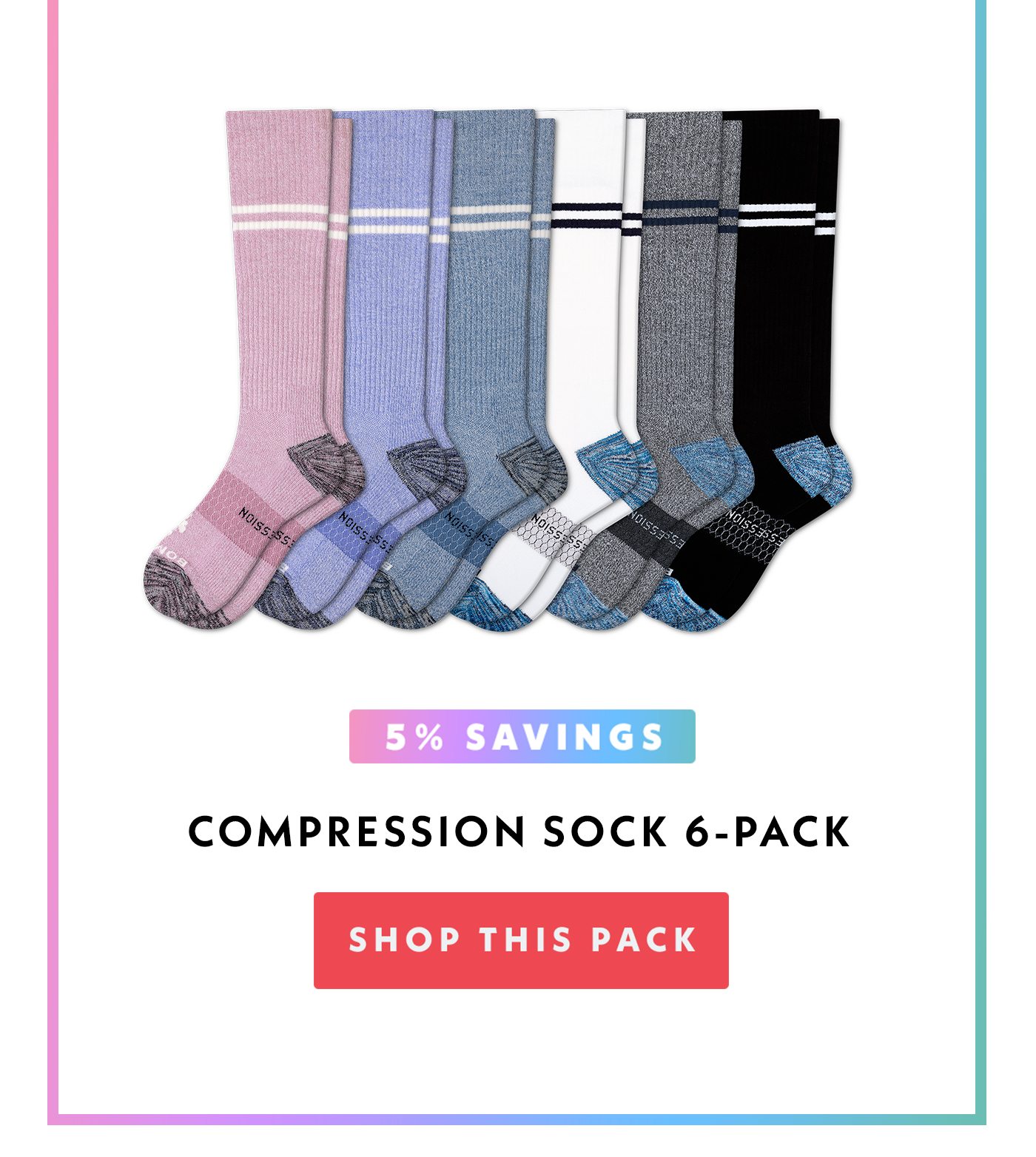 Women Compression Sock 6 Pack | Shop this Pack