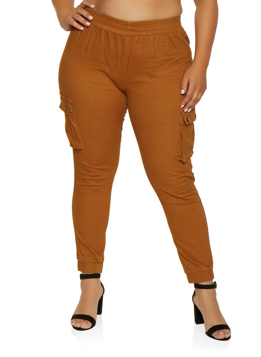 Plus Size Cargo Joggers