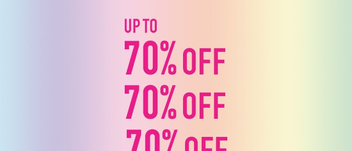 Up to 70% off sale