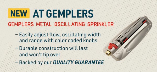 New at Gemplers - Metal Oscillating Sprinkler