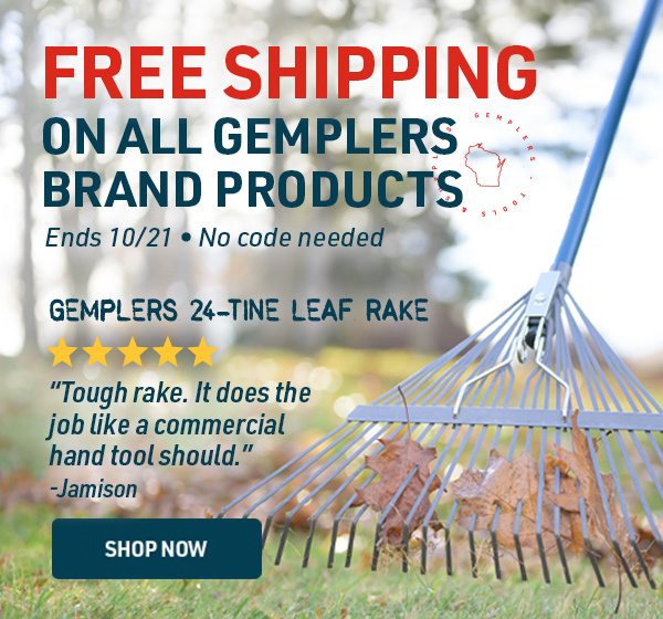 Free Shipping on All Gemplers Brand Products