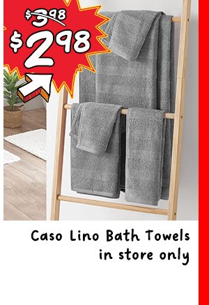 Caso Lino Bath Towels in store only