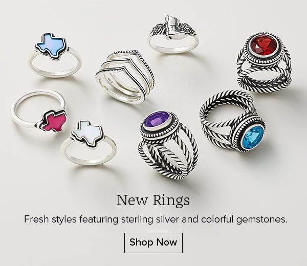 New Rings - Fresh styles featuring sterling silver and colorful gemstones. Shop Now