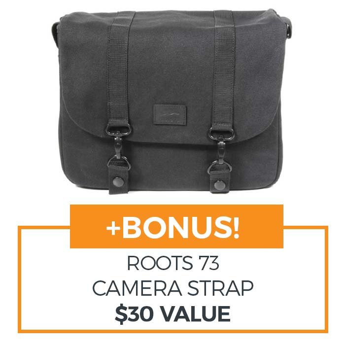 ROOTS 73 BLACK FLANNEL COLLECTION LARGE MESSENGER BAG