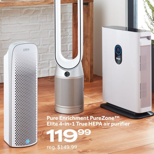 Pure Enrichment PureZone™ Elite 4-in-1 True HEPA air purifier 119.99 | reg. $149.99