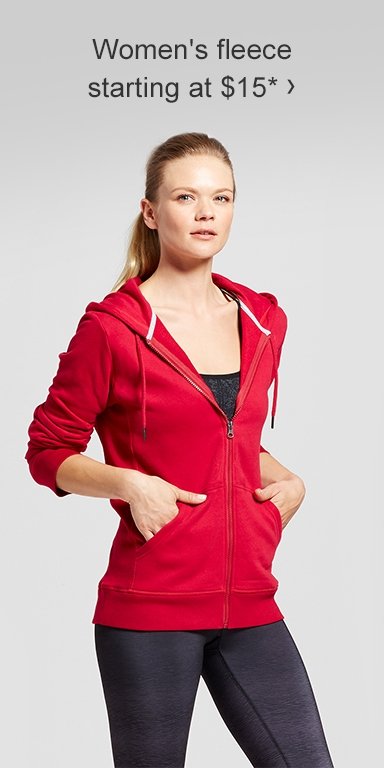 Women's fleece starting at $15