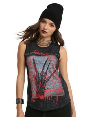 A Nightmare On Elm Street Scribbled Hand Muscle Top