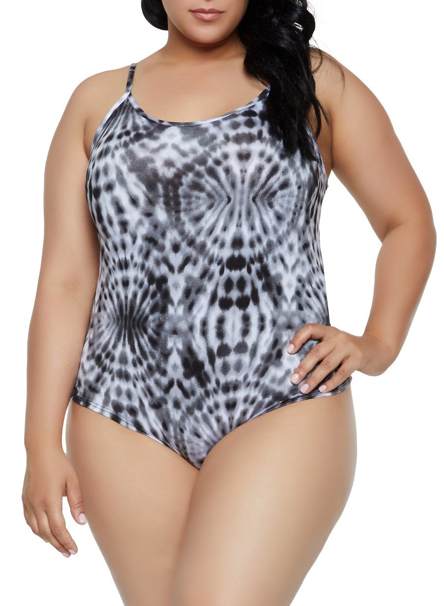 Plus Size Tie Dye Cami Bodysuit