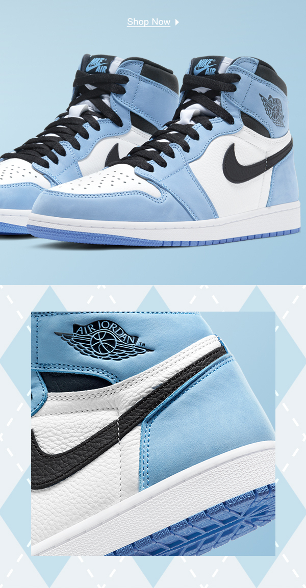 finish line air jordan 1 university blue