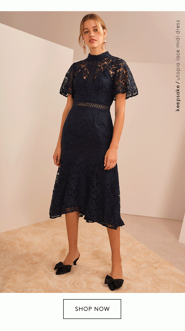 keepsake utopia lace midi dress