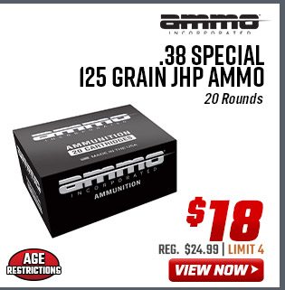 Ammo, Inc. .38 Special 125 Grain JHP Ammo