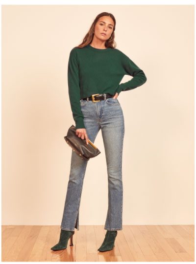 Relaxed Cropped Cashmere Crew