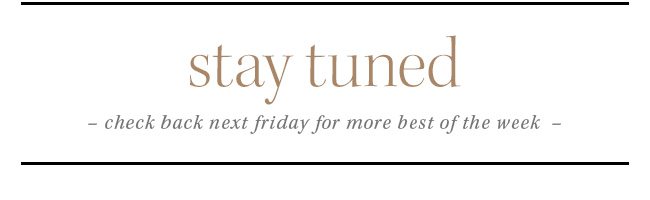 Stay tuned