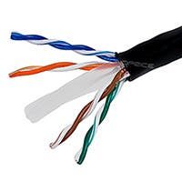 Monoprice Cat6 Ethernet Bulk Cable - Stranded, 550MHz, UTP, CM, Pure Bare Copper Wire, 24AWG, 1000ft, Black