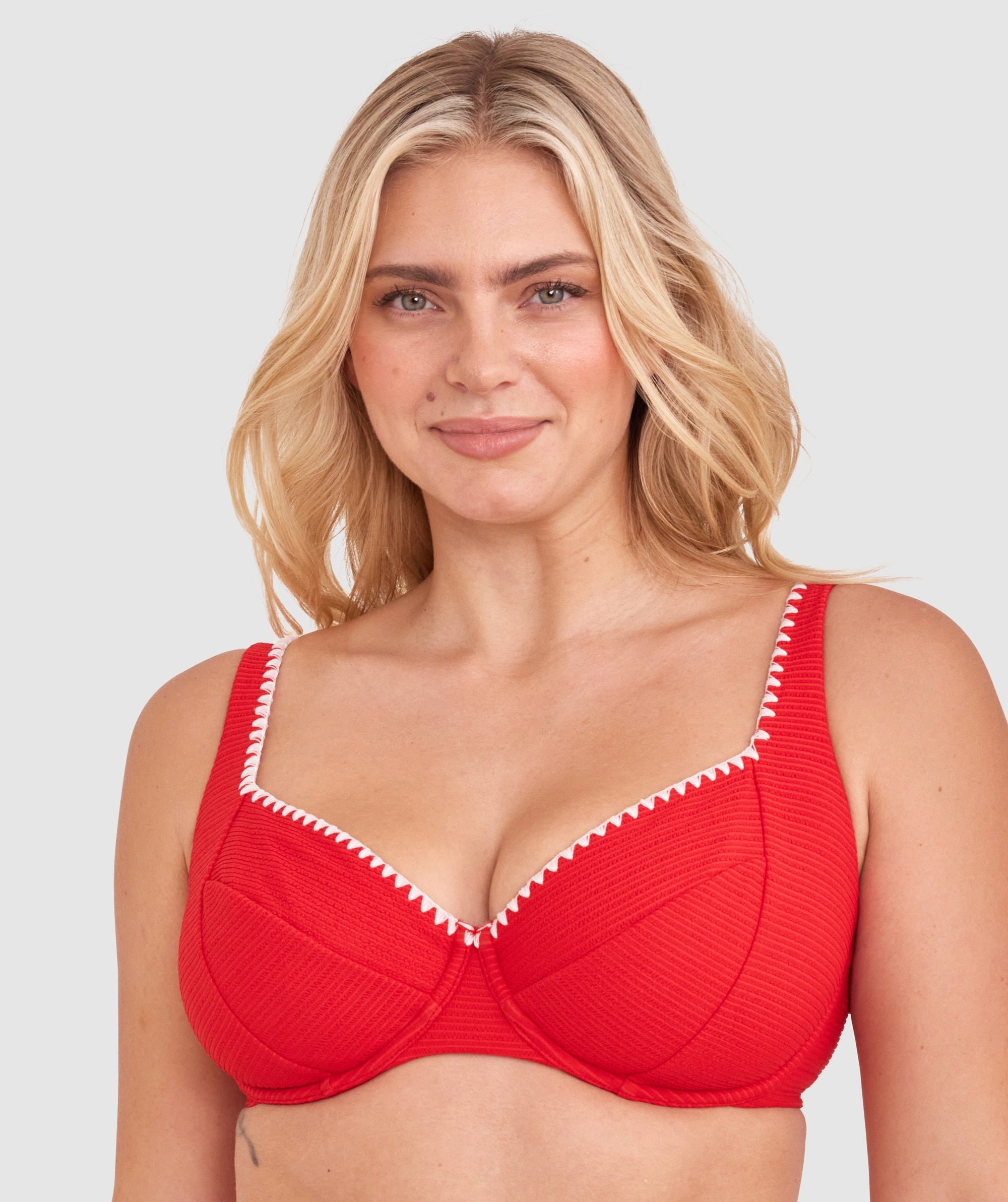 Julianna Full Cup Underwire Bikini Top - Red