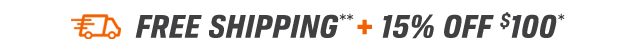 FREE SHIPPING** + 20% OFF $100*