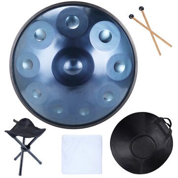 9/10 Notes Musical 22 inch Handpan Drum Professional Flying Saucer Drum Percussion Instrument Tongue Drum