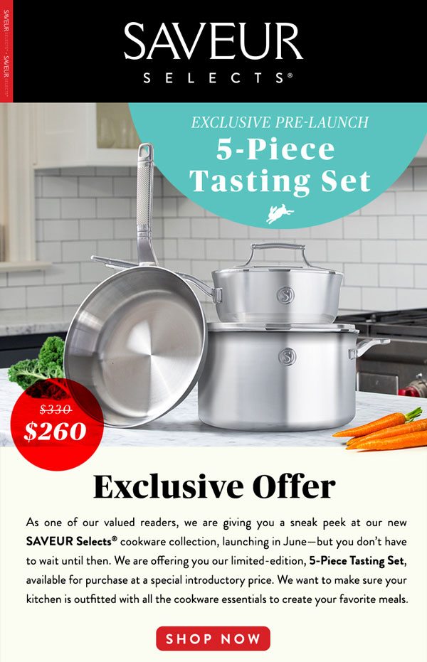 Exclusive pre-launch 5-piece tasting set